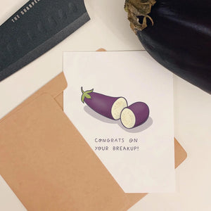 Eggplant Breakup Card