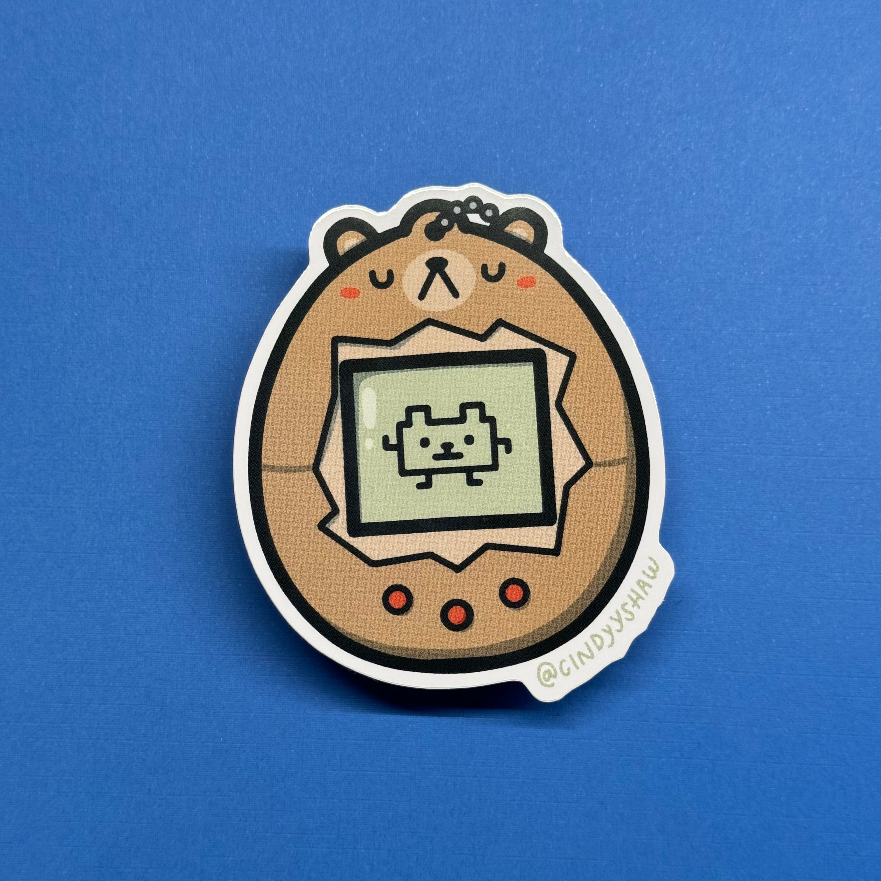 Bearagotchi Vinyl Sticker