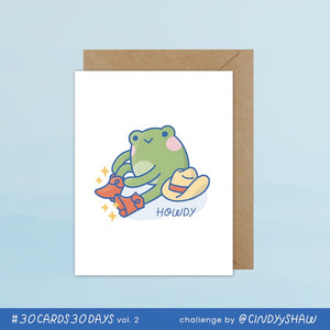 Howdy Frog Card