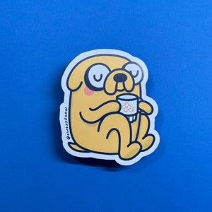 Stretchy Dog Vinyl Sticker
