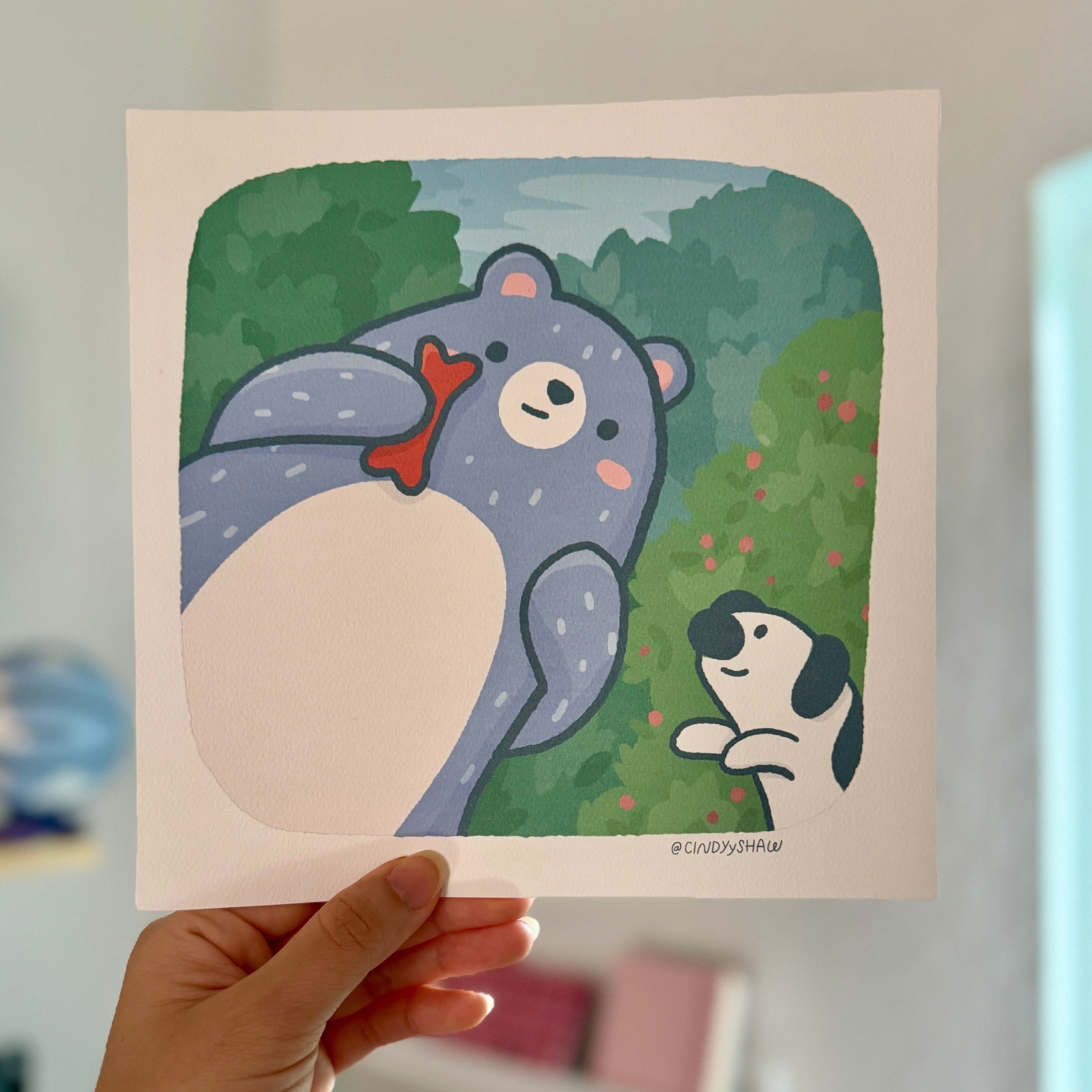 Bear's Best Friend Art Print