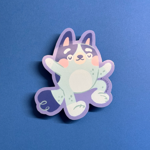 Blue Pup Sticker