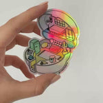 Load and play video in Gallery viewer, Pocket Bear Holographic Sticker
