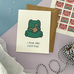 Load image into Gallery viewer, Frog - I Find You RIBBITing Card
