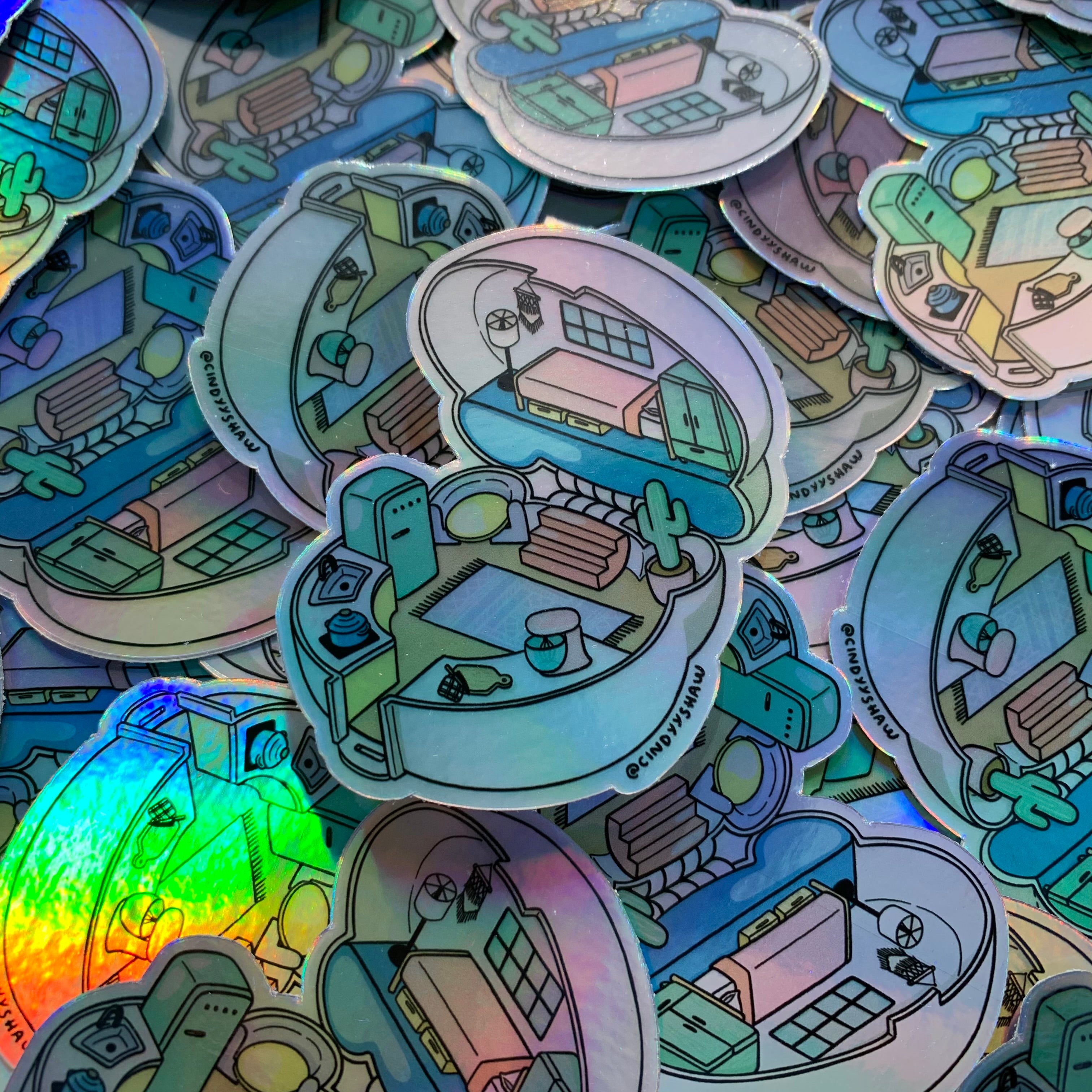 Pocket Bear Holographic Sticker
