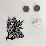 Load image into Gallery viewer, Raccoon with Leaves Magnet
