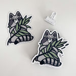 Load image into Gallery viewer, Raccoon with Leaves Magnet
