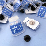 Load image into Gallery viewer, Bear Happy Pills Acrylic Pin
