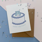 Load image into Gallery viewer, Bear Birthday Cake Card
