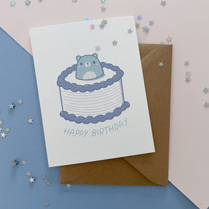 Bear Birthday Cake Card