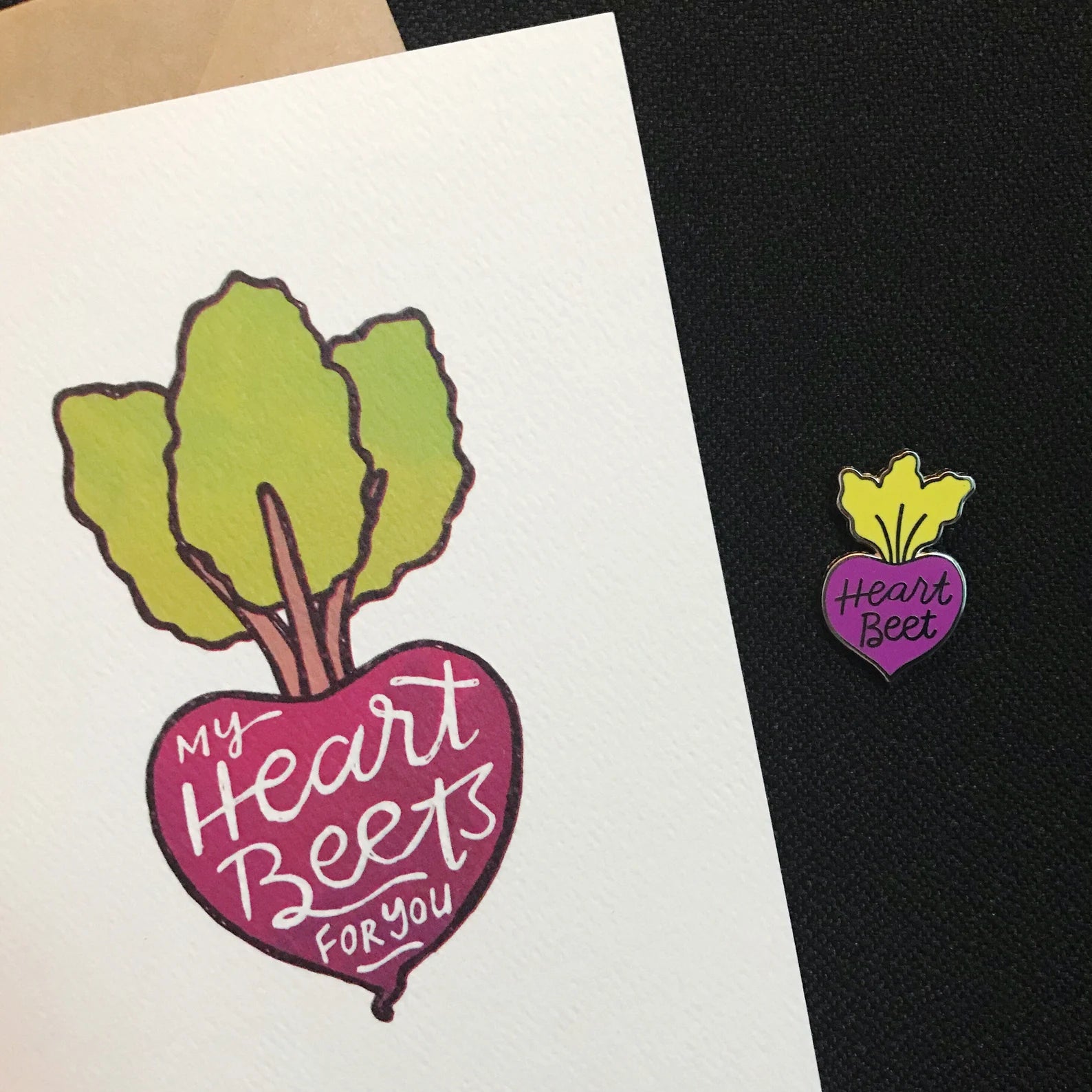 Heart Beet Pin