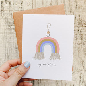 Macrame Rainbow Card