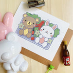 Load image into Gallery viewer, Bear &amp; Bunny Bento Card
